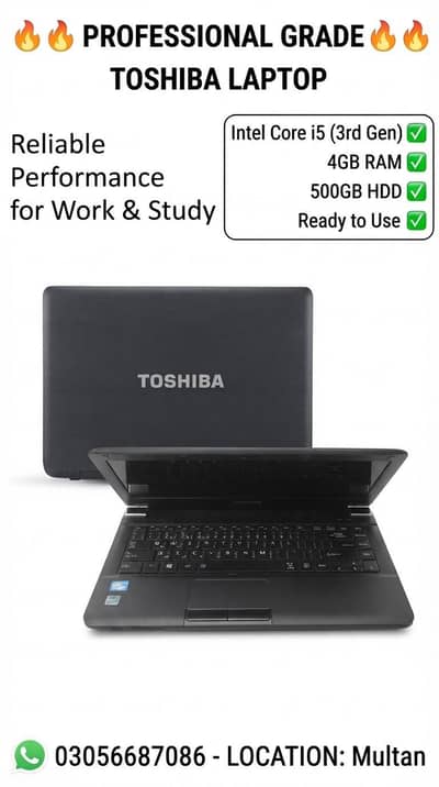 Toshiba Core i5 3rd Gen | 4GB RAM | 500GB HDD | Best for Office & Home