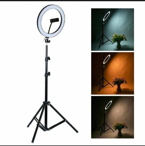 26CM Selfie LED Ring Light 7 Feet Tripod Stand & Mobile Phone Holder 26 CM ring light with Best Quality 7ft Aluminum tripod Stand for videos Photography Tiktok Light youtube Light 26cm Ringlight 7feet Tripod Stand