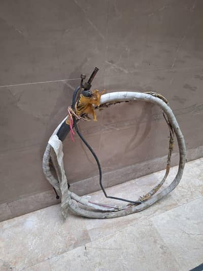 17 Feet Used AC Copper Pipe + Electric Wire | Good Condition