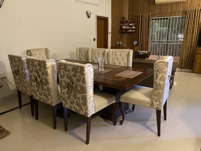 Luxurious dining wooden table