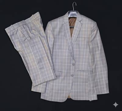 Grey Check Two Piece Suit