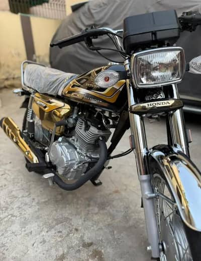 zero meter honda cg 125 self start gold edition