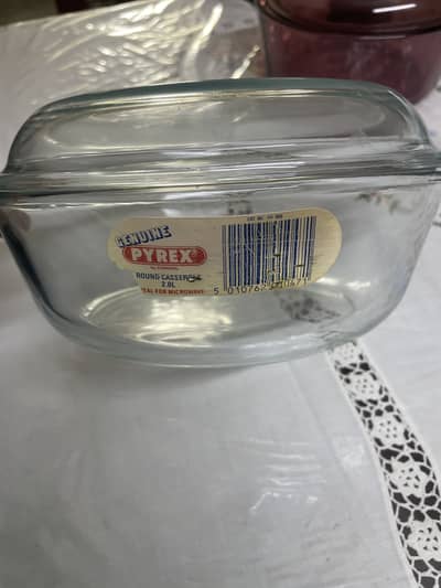 7-Vintage Glass Casserole & Bakeware bowls Corning, Pyrex & Corelle