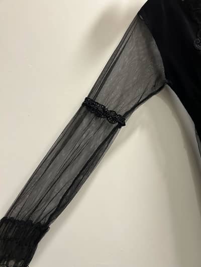 Elegant Black Net Maxi Dress – Like New
