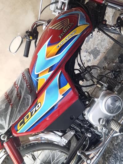Honda CD 70 2026 Model — Red Color — Unregistered