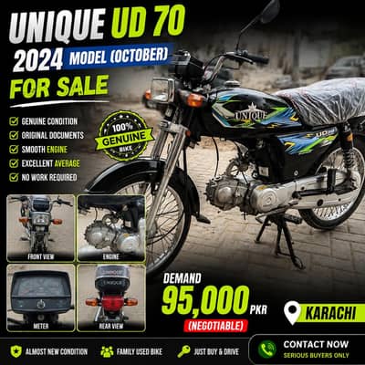 Unique UD 70 2024 Model | Genuine Condition | Original Documents