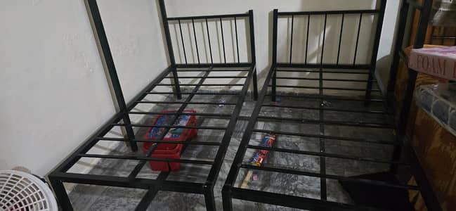 Iron bed set avialbale with mattress. Nice condition