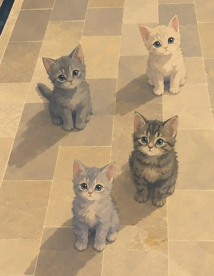 4 kitten 1 adult cat for sale — photo 2