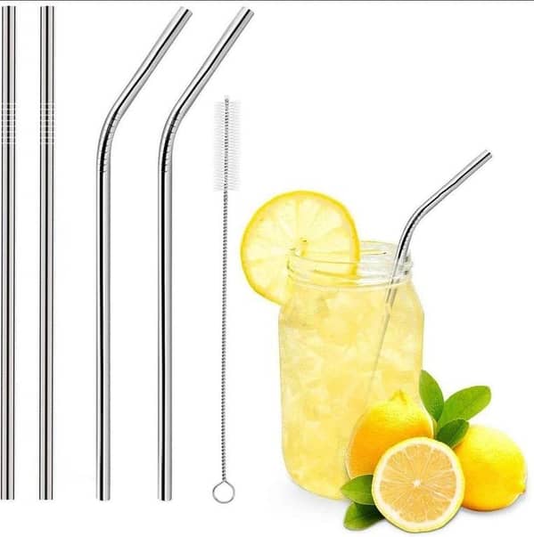 Metal Straws  Reusable Stainless Steel Extra Long Drinking Straws for 30oz and 20oz Cups Rumblers Fits all Yeti Ozark Trail SIC & RTIC Tumblers Party With a Clean Brush