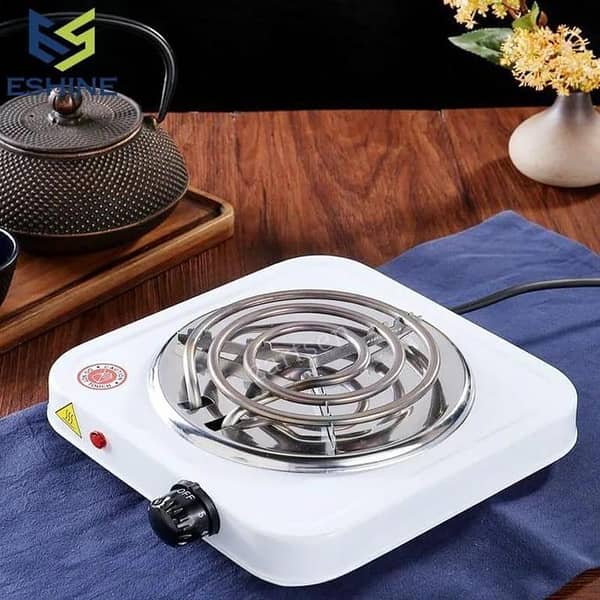 Electric Stove for cooking, Hot Plate heat up in just 2 mins, Easy to clean, 1000W, Automatic Electric Stove (electric choolah) Original Electric Stove For CookingAdjustable Temperature Control Hot Plate Burner/ Kitchen Portable Stove Heater