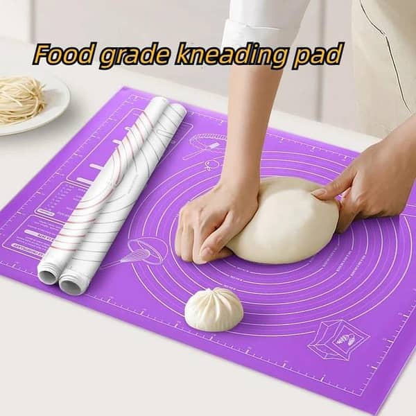 Silicon Rolling Dough Mat Non Slip Non Stick Reuseable Baking Mat  Kneading Dough Pad for Pastry Fondant Chapati Rolling Mat Roti Mat with Measurements 32 Ratings