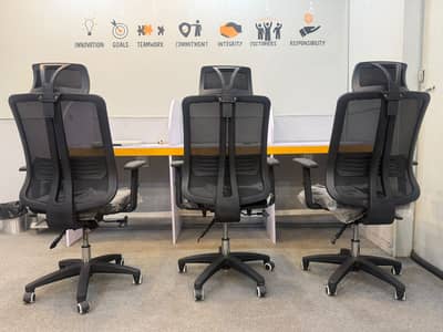 5 x High-Back Ergonomic Mesh Office Chairs for Sale