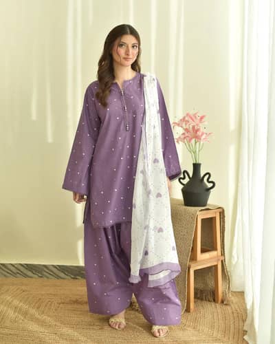  DILARA PURPLE HEART 3PC (FARSHI) 