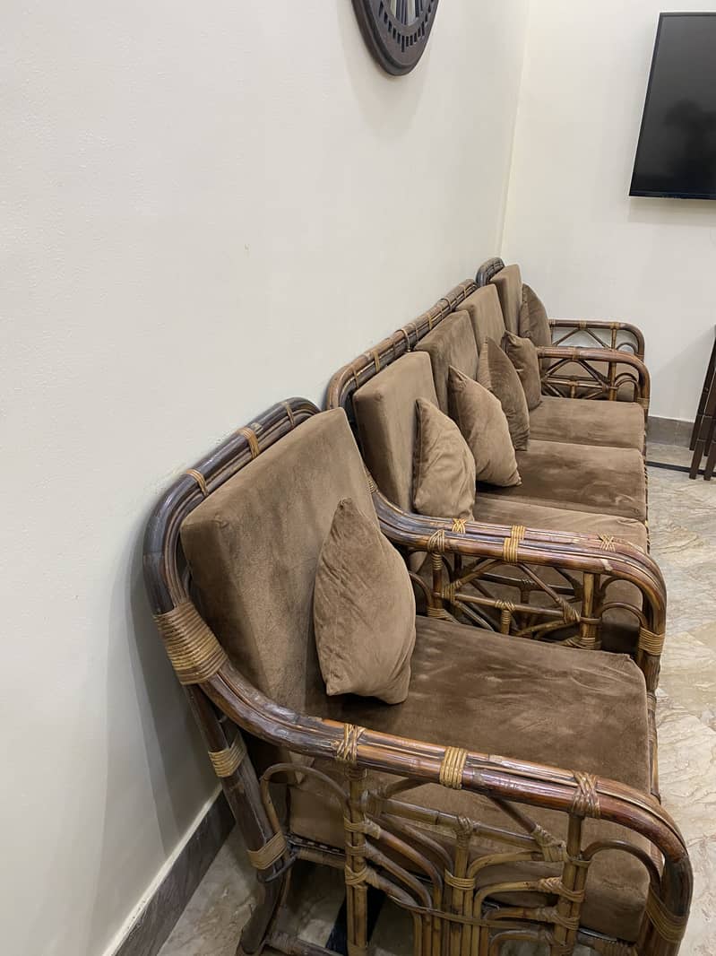 Cane sofa set 4