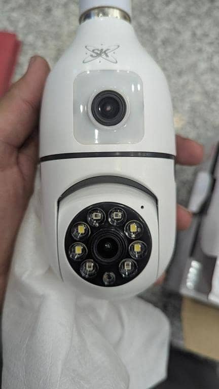 Smart Net Light Bulb Security Camera – Wireless Dual Lens Pan-Tilt Wi-Fi IP Camera with Night Vision & Mobile App Monitoring