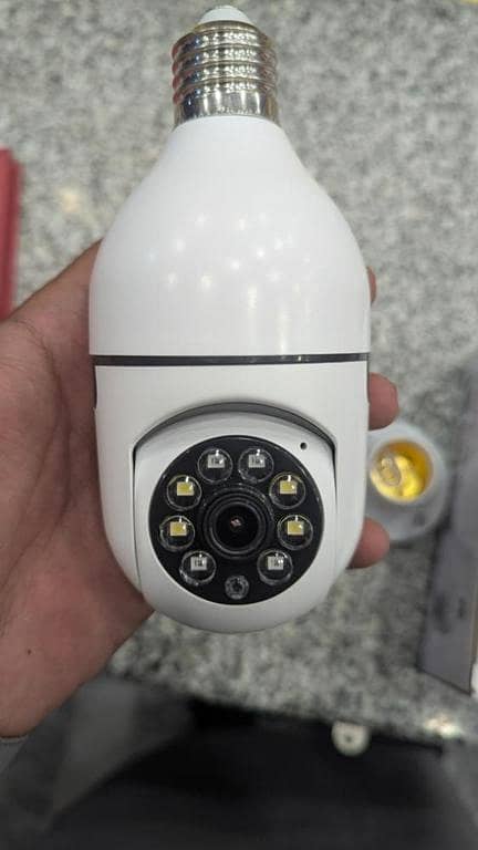 Smart Net Light Bulb Security Camera – Single-Lens Pan-Tilt Wireless Wi-Fi IP Camera with Full-Color Night Vision & Mobile App Tracking