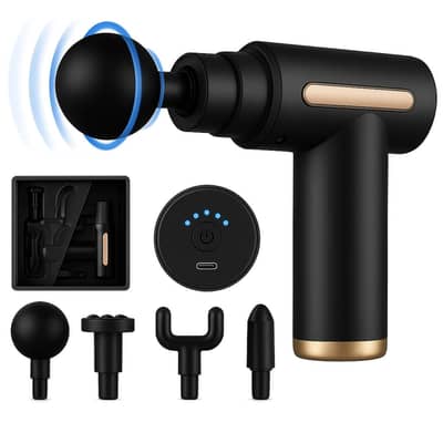 Blue Idea Professional Massager Gun Blue Mini Adjustable Speed