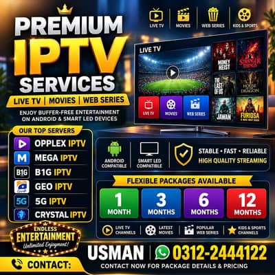 Opplex IPTV | Geo IPTV | B1G | Netflix | Premium Streaming
