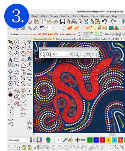 Wilcom embroidery software operator