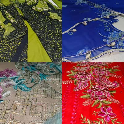 4 Colours Embroidered 3-Piece Suit – Pre-Owned
