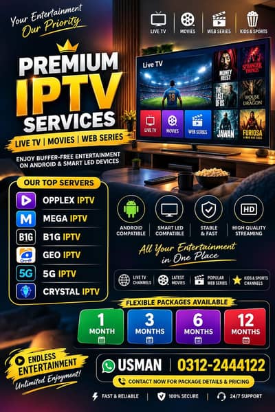 Opplex IPTV | Geo IPTV | B1G | Netflix | Premium Streaming
