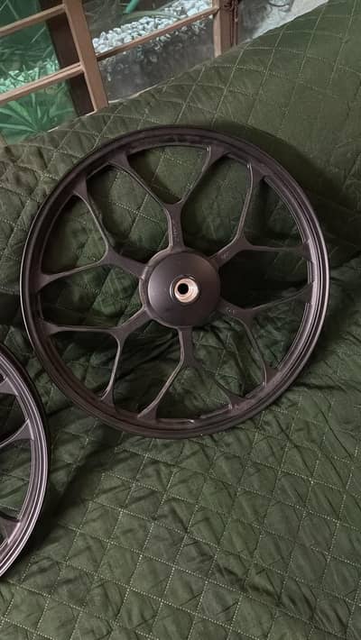 Black alloy rims