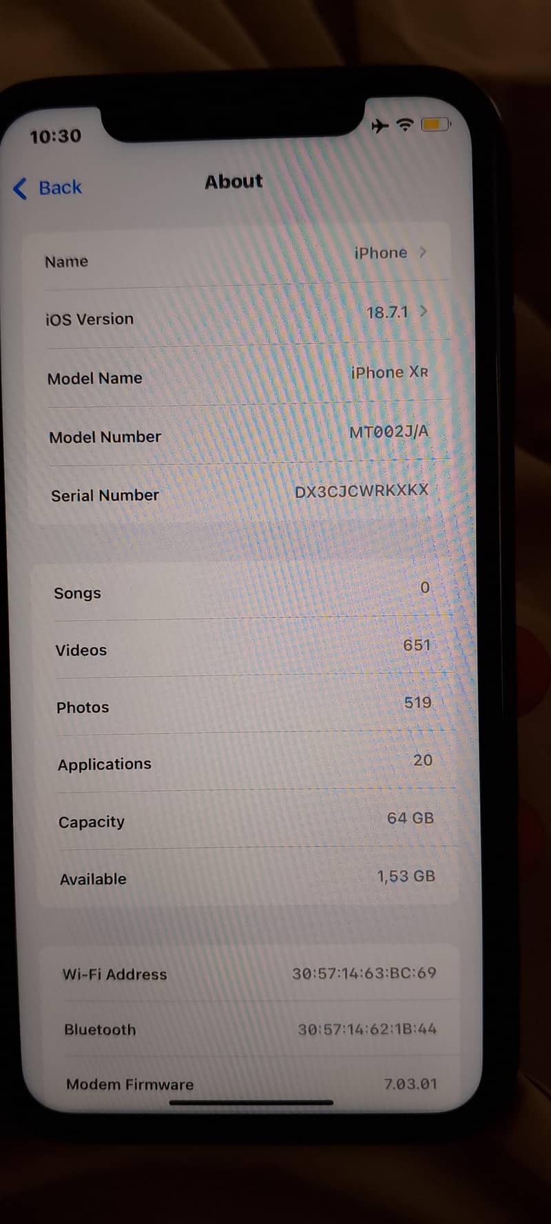 Apple iPhone XR 7