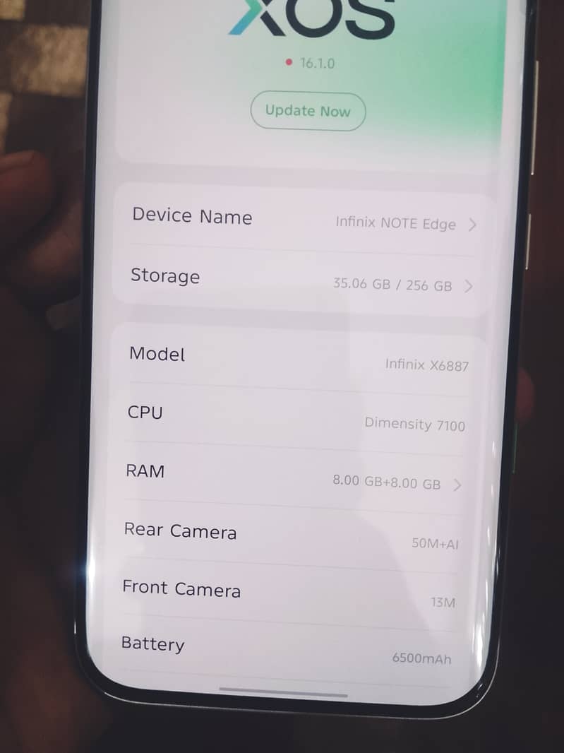 Infinix note edge 1