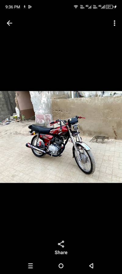Honda 125 cg 2016 model Whatsapp number 03254954686