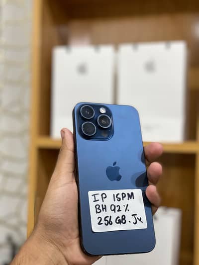 iPhone 15 Pro Max 256GB JV | Blue Titanium | 92% Battery | 9.5/10