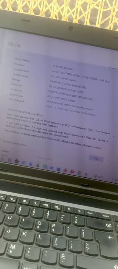 Lenovo Core i5 4rth  Generation