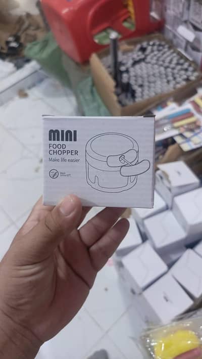 Mini Food Chopper - Manual Garlic & Vegetable Cutter (Box Packed)