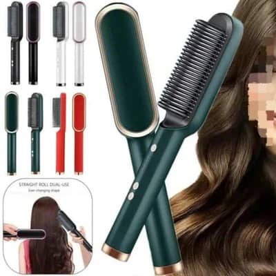2 in 1 Hair Straightening Brush Hair Styling Comb  Electric Heating