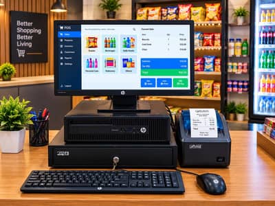 Complete Setup with Printer and Electric Drawer