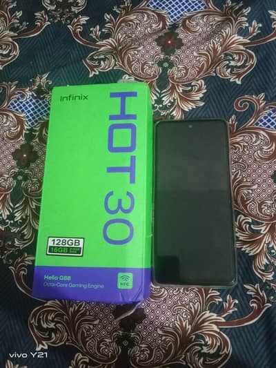 Infinix Hot 30 Play 16gb 8+8 ram 128gb memory with Box and Charger