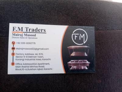FM traders/ Commercial kitchen equipment manufacturers