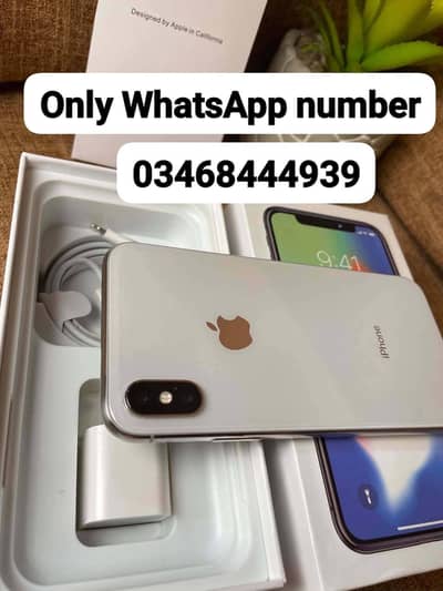 iPhone x 256 GB tasvir ke upar number WhatsApp per ravta karo