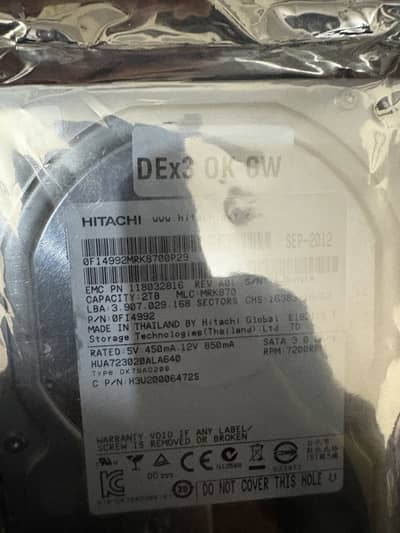 Hitechi 2TB Hard Drive SATA 3.0