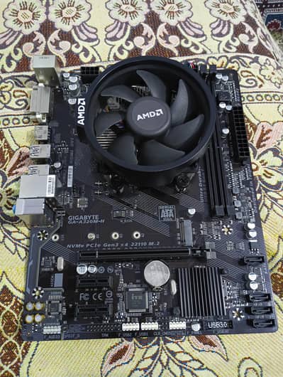 ryzen 3 2200g with gigabyte a320m-h motherboard for gaming pc computer
