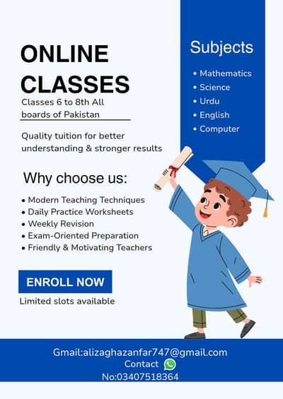 Online tution service for Your child 6th to 8th class