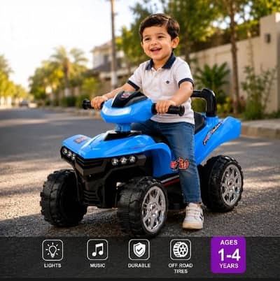 Kids 4×4 Buggy Jeep Push Car | Lights & Music | Premium Quality