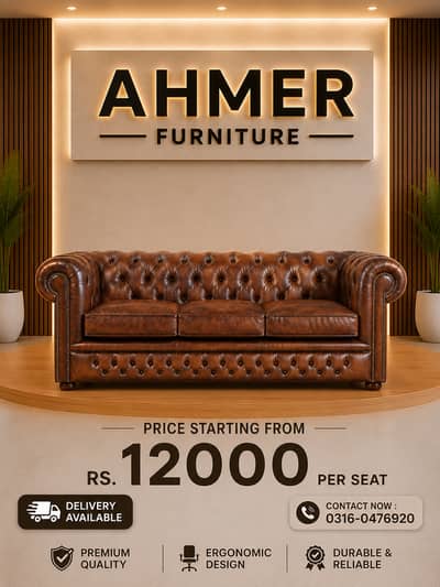 Sofa set - chesterfield sofa set - Luxury Sofa set - leather sofa set