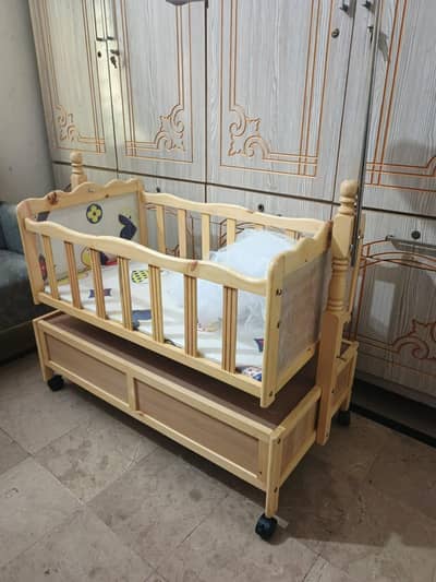 wooden bed