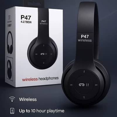 P47 Headphones Wireless headphones with charging cable