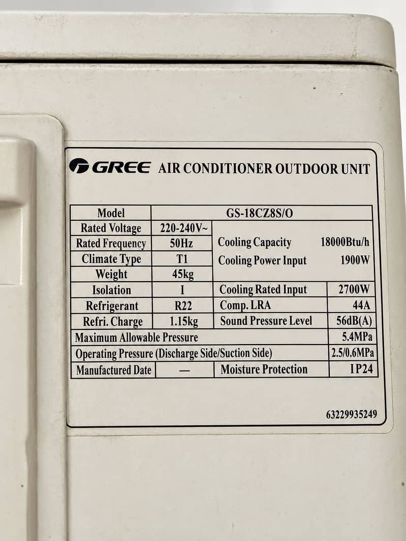 Gree 1.5 Ton Split AC 4