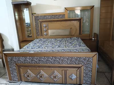 Bed, Side Tables, Dressing, Showcase, Almari, Deewan, Chairs,