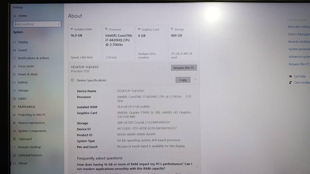 Dell precision 7720 2