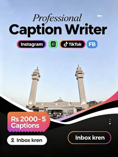 Professional Caption Writer IG TikTok FB