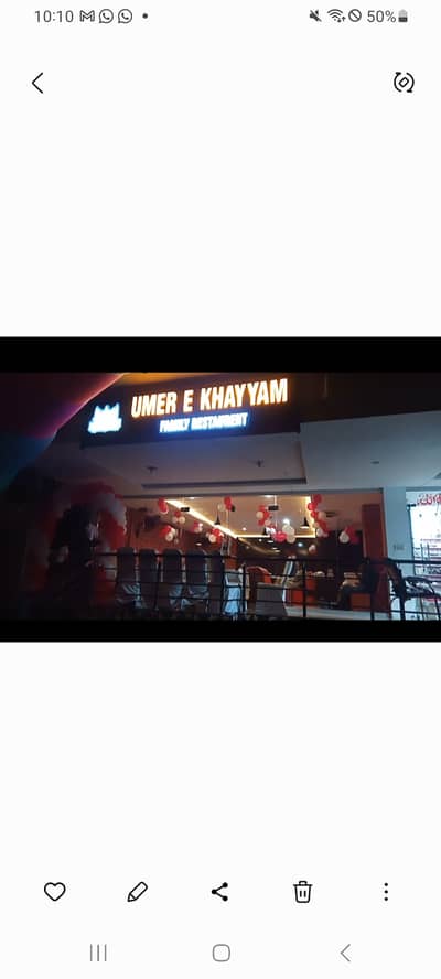 Mei apna restaurant sale kar rah ho bahria town phase 8 goal chowk per