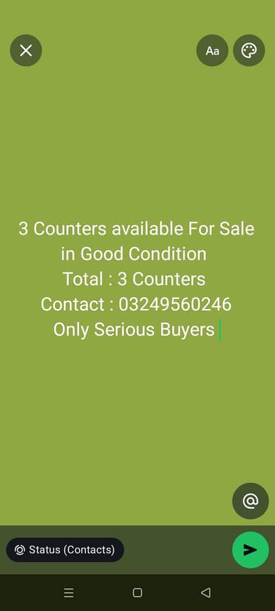 3 Counters For Sale in Good Condition Contact 03249560246